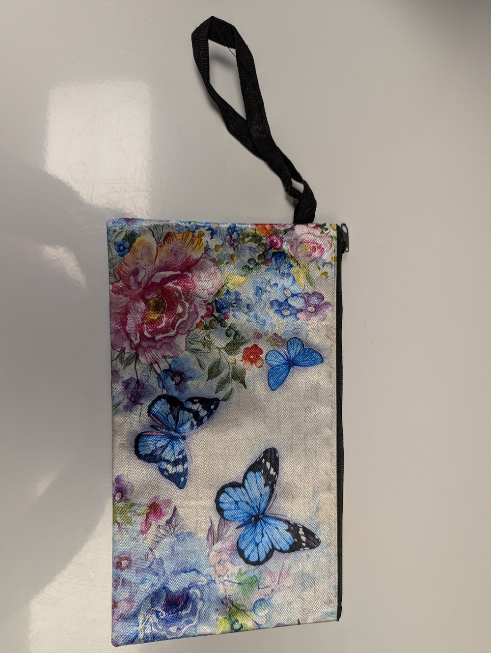 Floral butterfly pouch